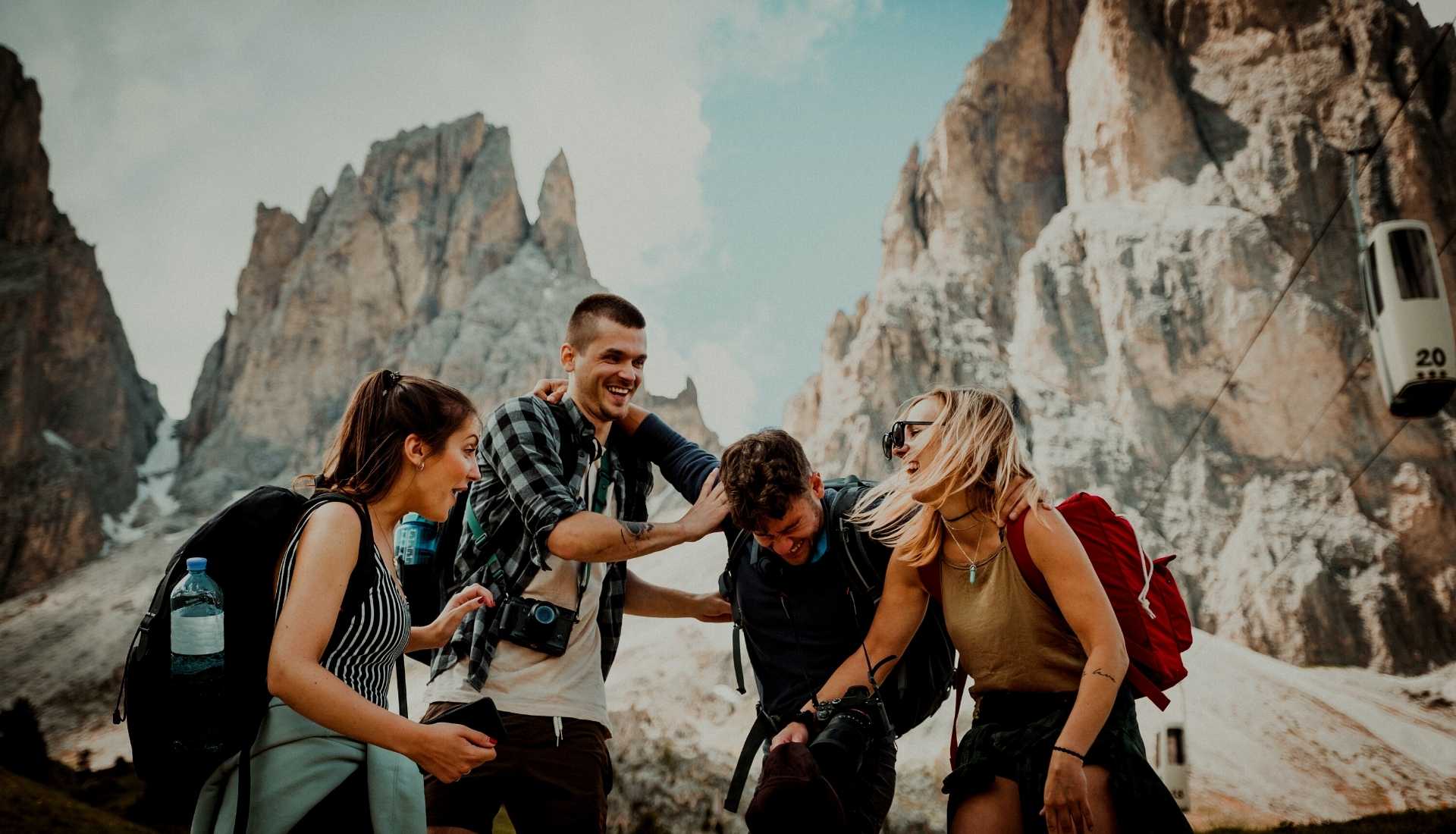 hiking friends hiking